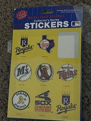 Vintage 1990 BASEBALL Gibson Sticker Pkg. Retired Cleveland Indians Logo