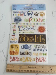 Deja Views – Wonderful Words – Rub-Ons – Dog Bark Watch Dog Snooze Scrapbooking