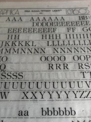 5 Letraset INSTANT LETTERING Transfer Letters 36pt Tiffany Light NICE !