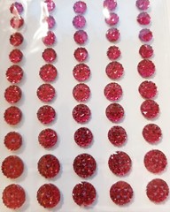 CraftbuddyUS CB70C 50 Self Adhesive Cerise Crystal Diamante Rhinestone Gems