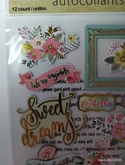 Crafters Square Foil Puffy Stickers/Sweet Dreams,Life is Beautiful, Hello,