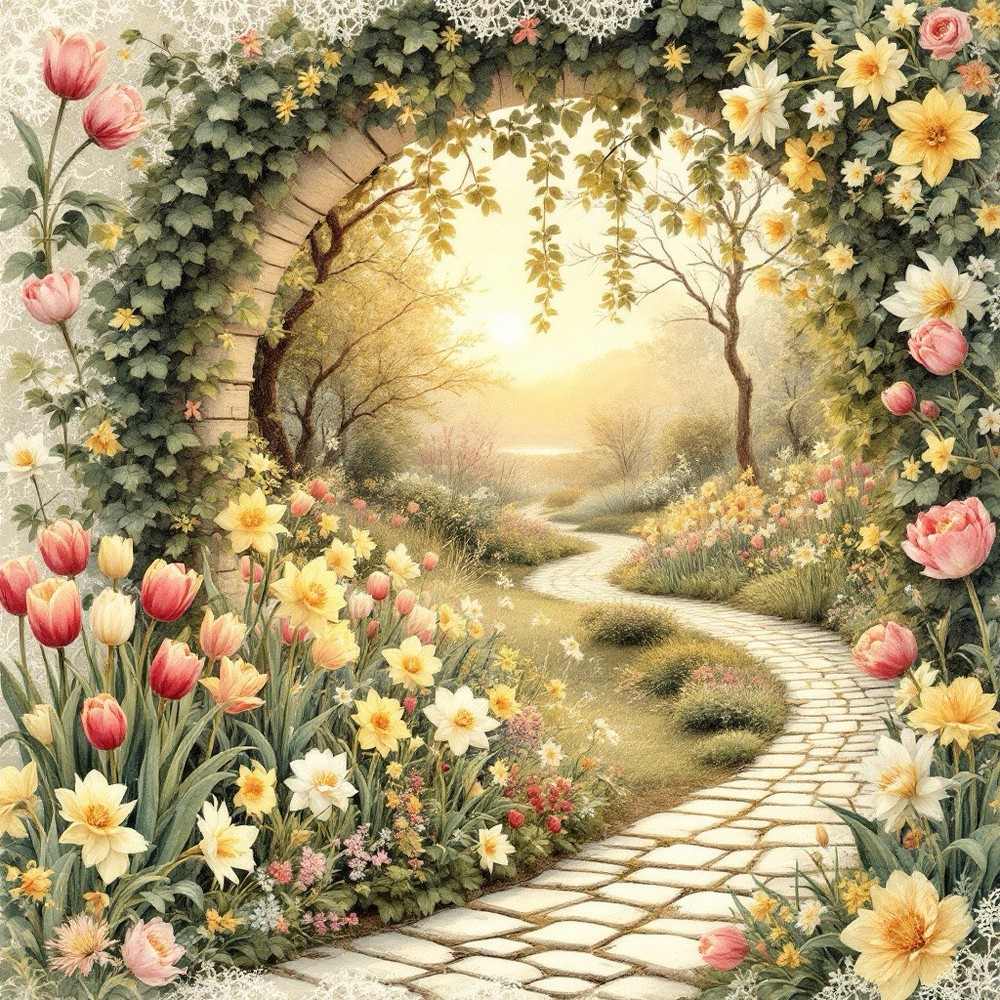 Spring Decoupage Rice Paper For Ornament-Wood Art A4 1 Sheet