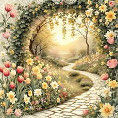 Spring Decoupage Rice Paper For Ornament-Wood Art A4 1 Sheet