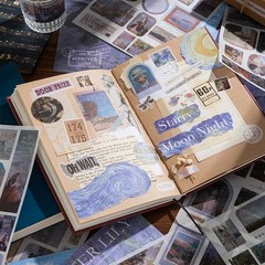 Vintage Scrapbook Stickers, 50 Sheets Aesthetic Oil Painting