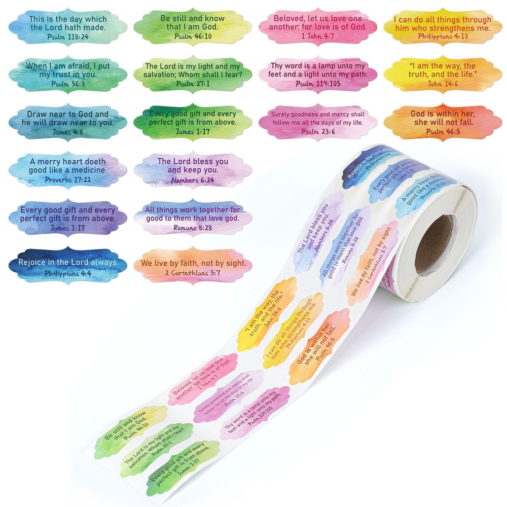 YHNTGB 1400Pcs Bible Verse Sticker Scripture Inspirational Label SelfAdhesive…
