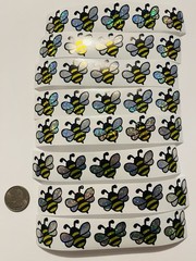 40 PCs Holographic Glitter Bee Stickers Spring Summer High Quality Stickers