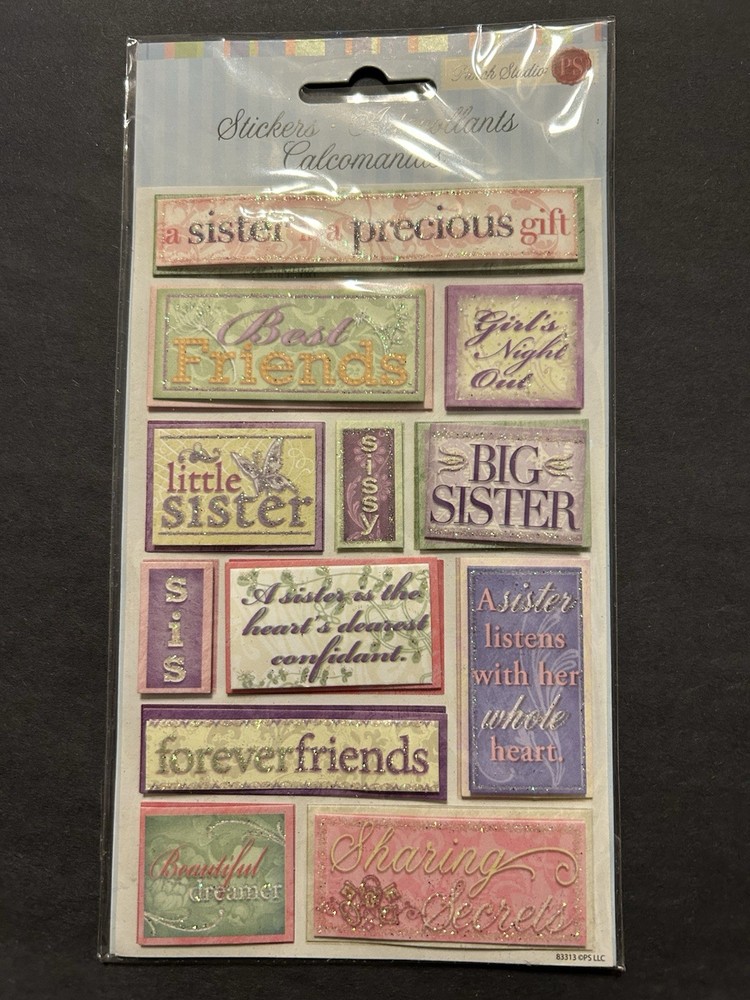 Punch Studio Words Dimensional Scrapbooking Stickers
