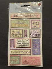 Punch Studio Words Dimensional Scrapbooking Stickers