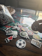 200+ Multicolor Sports Diary Stickers Pack – Soccer, Trophy, Ball Designs