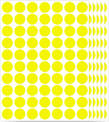 1400 PCS Yellow Circle Dot Stickers 3/4″ round Color Coding Label Stickers (Yell