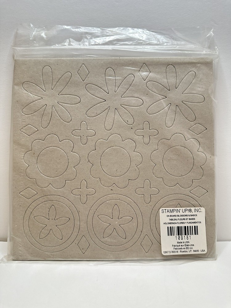 Stampin’ Up! On Board Blossoms & Basic Cutout Die Shapes 6 Sheets Scrapbooking