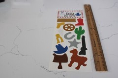 Provo Craft Design Sticky Die Cut «Go West» Boot Hat Horse Saddle Shoe Scrapbook