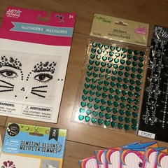 Lot Of 60 New Gemstone Rhinestone Jewel Stickers Crafts Self Adhesive Stick on