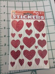 Vintage Stickers Hearts Valentine Sparkle Paper Magic Group New In Pack 1 Sheet