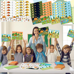 48 Set Summer Camp Sticker Scenes – 4 Different DIY Camping Crafts Kit