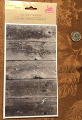 Rub On Transfers Wood Grain Dark Grey 8″x5″ Crafters Square – New