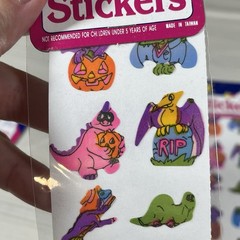 Vintage Stickers 90’s Halloween Pearl Iridescent Stickers New Lot of 4 Taiwan