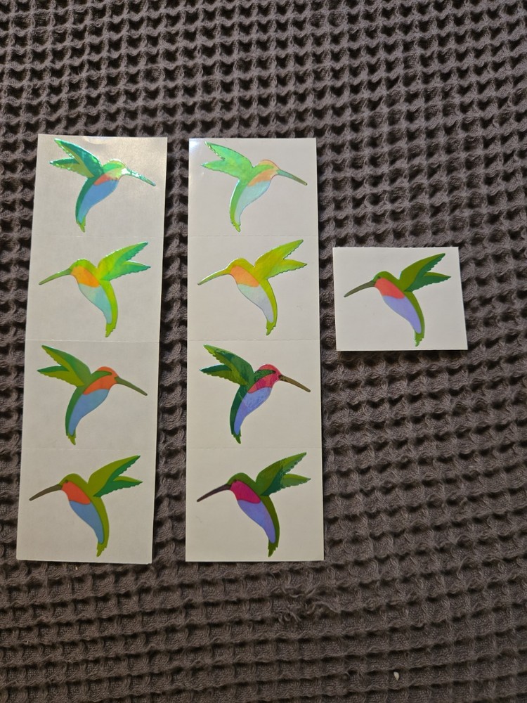 Vintage Mrs. Grossman’s Opalescent Hummingbird Sticker Strips