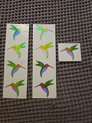 Vintage Mrs. Grossman’s Opalescent Hummingbird Sticker Strips