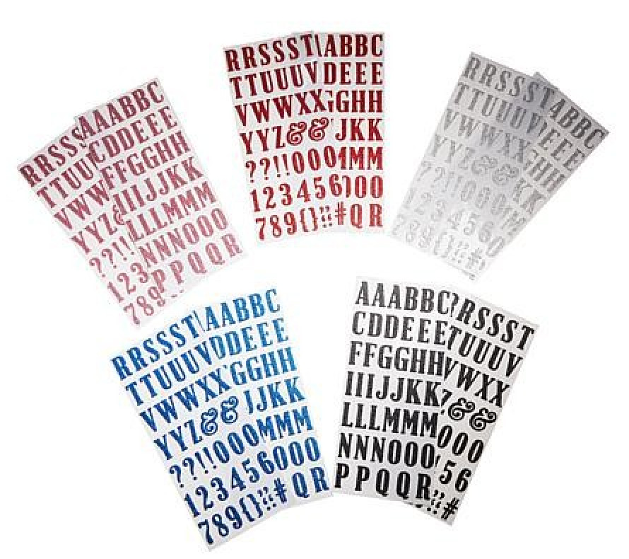 Lot of 5 AMERICAN CRAFTS ALPHA Glitter FOAM STICKER BUNDLE 614372