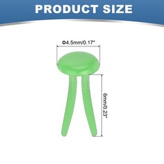 1000 PCS Paper Brass Fasteners Split Pins, Green, 4.5 x 8 mm