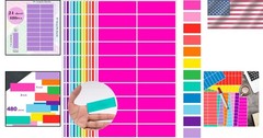High-Quality 3×1 Inch Self-Adhesive Colored Labels – 12 Colors, 480 Total Labels