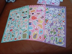 3X STICKERS FOR SCRAPBOOKING/JOURNALS 24×14 CM (ST399) MIX