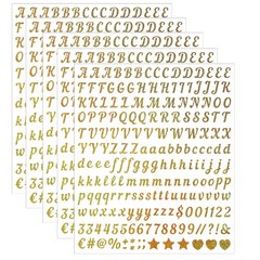 0.5 inch Small Letter Sticker, Golden Vinyl Self Adhesive inch, Gold