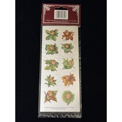 Shackman Sticker Package No 9134 Leaf Children Seals VTG 90s Fall Face Child
