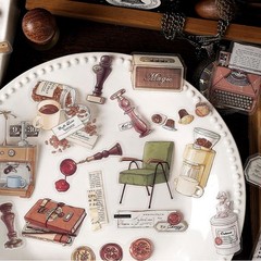 160 PCS Vintage Stickers Scrapbook Stickers DIY Craft Supplies -Adhesive7442