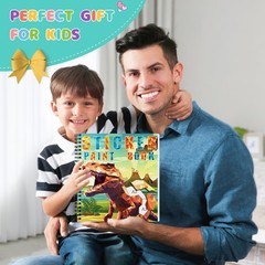 homicozy 3PCS Sticker Paint Books for Kids Ages 4-10,Dinosaur Astronaut Ocean…