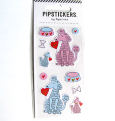 Pipsticks Foiled Poodle Love Sticker Sheet Discontinued Dog NIP