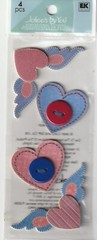 Jolee’s by You 3-D Stickers HEARTS WITH WINGS Theme 84791 Fast FREE ship!