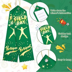 Field Day Participant Award Ribbons Prize Winner Recognition Card 100 PCS