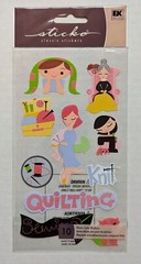Sticko Quilting Knitting Sewing Crafts Scrapbooking Stickers RARE