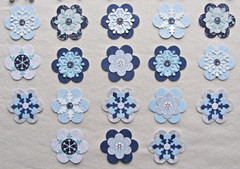 Handmade Snowflakes Winter Flowers 50 Felt Paper Christmas Embellishments Cards