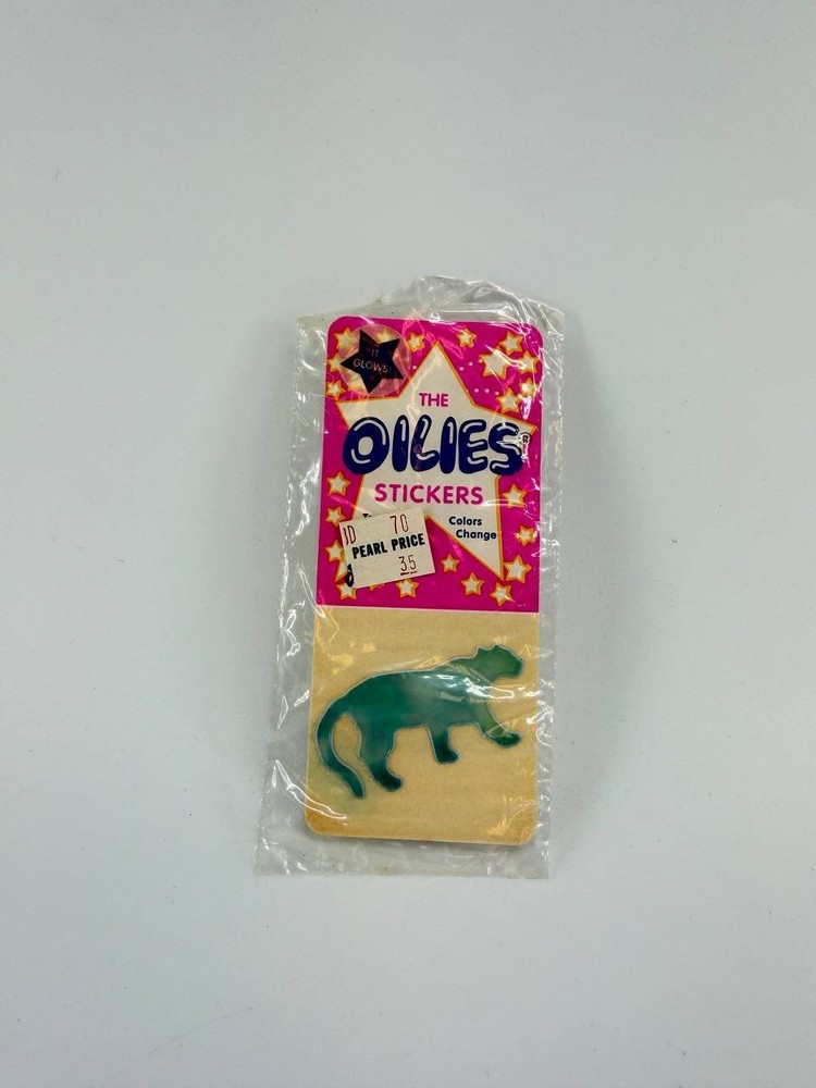 Vintage Oilies Liquid Crystal Panther Sticker NOS Sealed USA Color Change