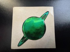 ✨ Vintage 1980s Mystik Oilies Puffy Sticker – Saturn Planet Space Design – Rare