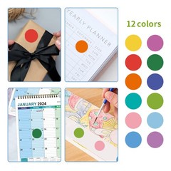 4200 PCS 0.75 Inch 12 Colors Round Colored Dot Stickers for Student Teaching …