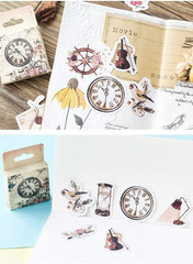 92 Pcs Vintage Aesthetic Scrapbooking Stickers, Steampunk & Victorian Themed Dec