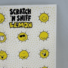 Vintage Stickers Scratch N Sniff Lemon 3M 1989 HT-853 Yellow Sunshine