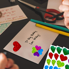 40 Sheets Glitter Heart Stickers Colorful Decorative Love Stickers Self-Adhesive