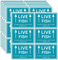 60PCS Live Fish Stickers Shipping Supplies,Please Handle with Care This Side …