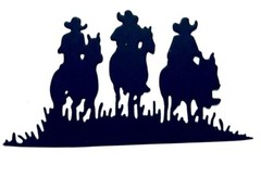 COWBOY & COWGIRL RIDING, RUNNING TRUSTED STEED, HORSE SILHOUETTE DIE CUT / CUTS