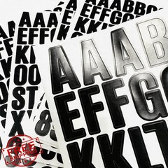 YEODEESN 1″ Black Vinyl Letter Stickers 980pc
