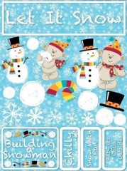 Reminisce Signature Series 3-Dimensional Sticker, Let it Snow