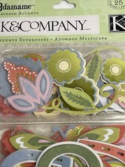 K&Company Edamame Layered Accents 25 piece Floral Butterfly Mix