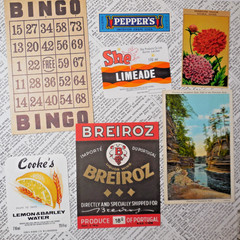 100 Junk Journal & Collage Supplies Ephemera incl. Vintage and Handmade Items