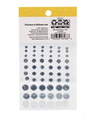 60 Clear Adhesive Gemstones Stickers Embellishments Assorted Sizes Papercraft
