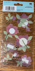 RARE Jolees Red Roses Flowers Stem Buds Velum W/Gem Garden 3D Scrapbook Stickers